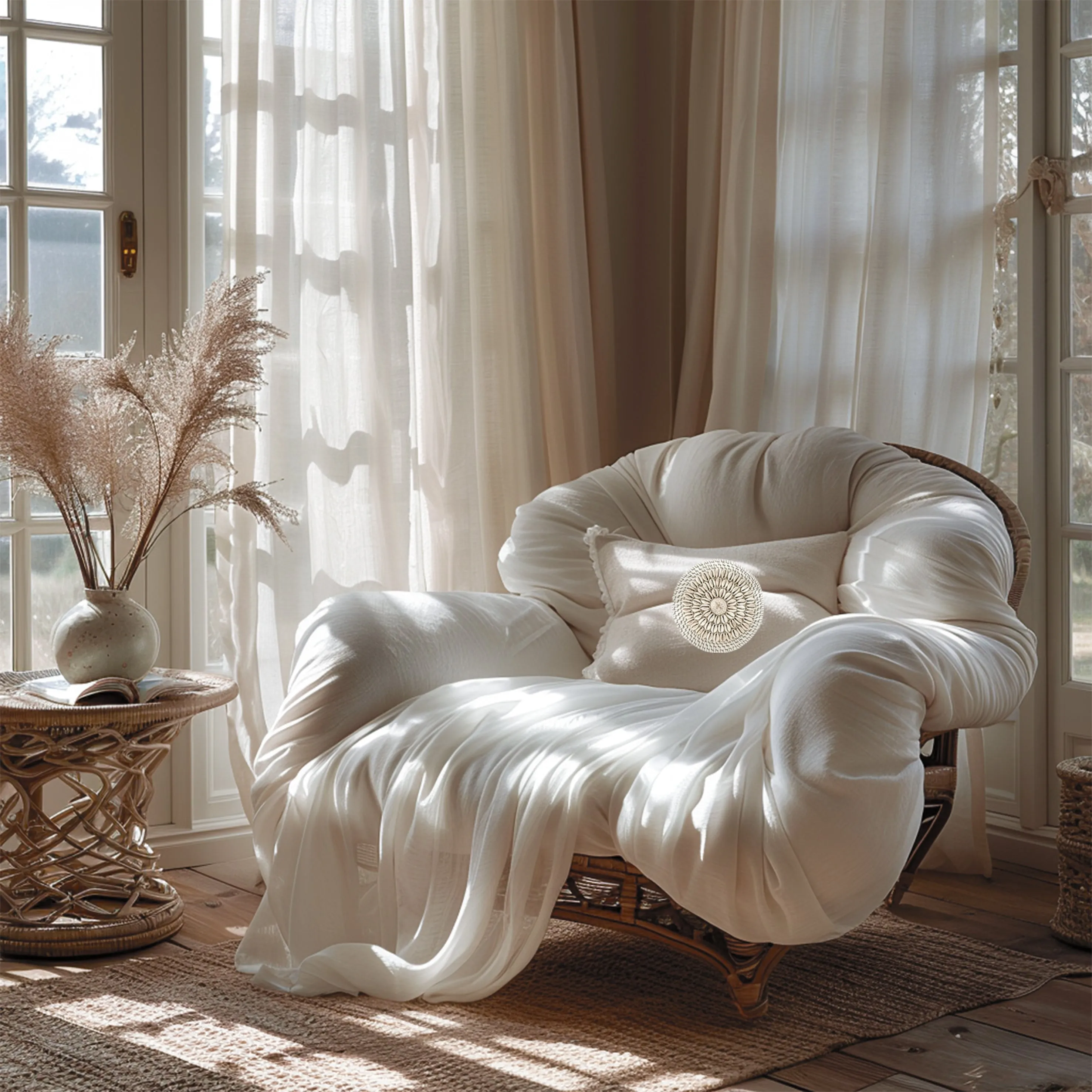 RATTAN & SHELL DISK