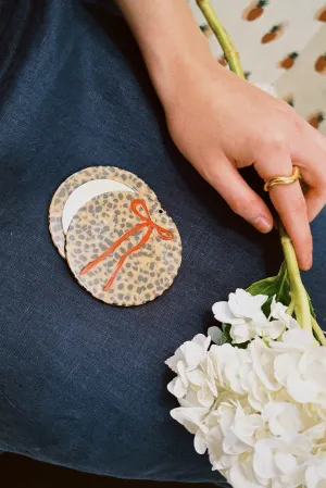 RED BOW COMPACT MIRROR