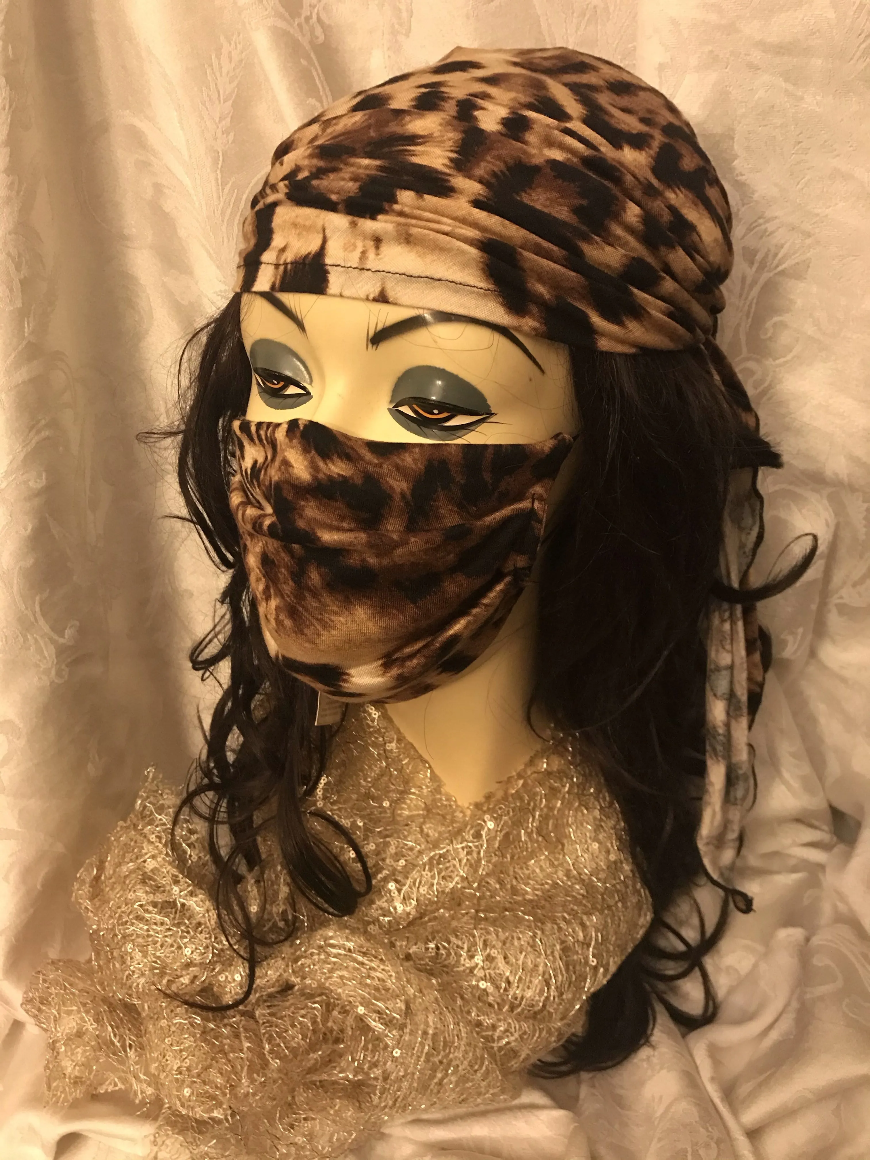 Reusable 2 Layer Face Mask With Soft Fabric & Good Coverage. Animal Print. Made in USA