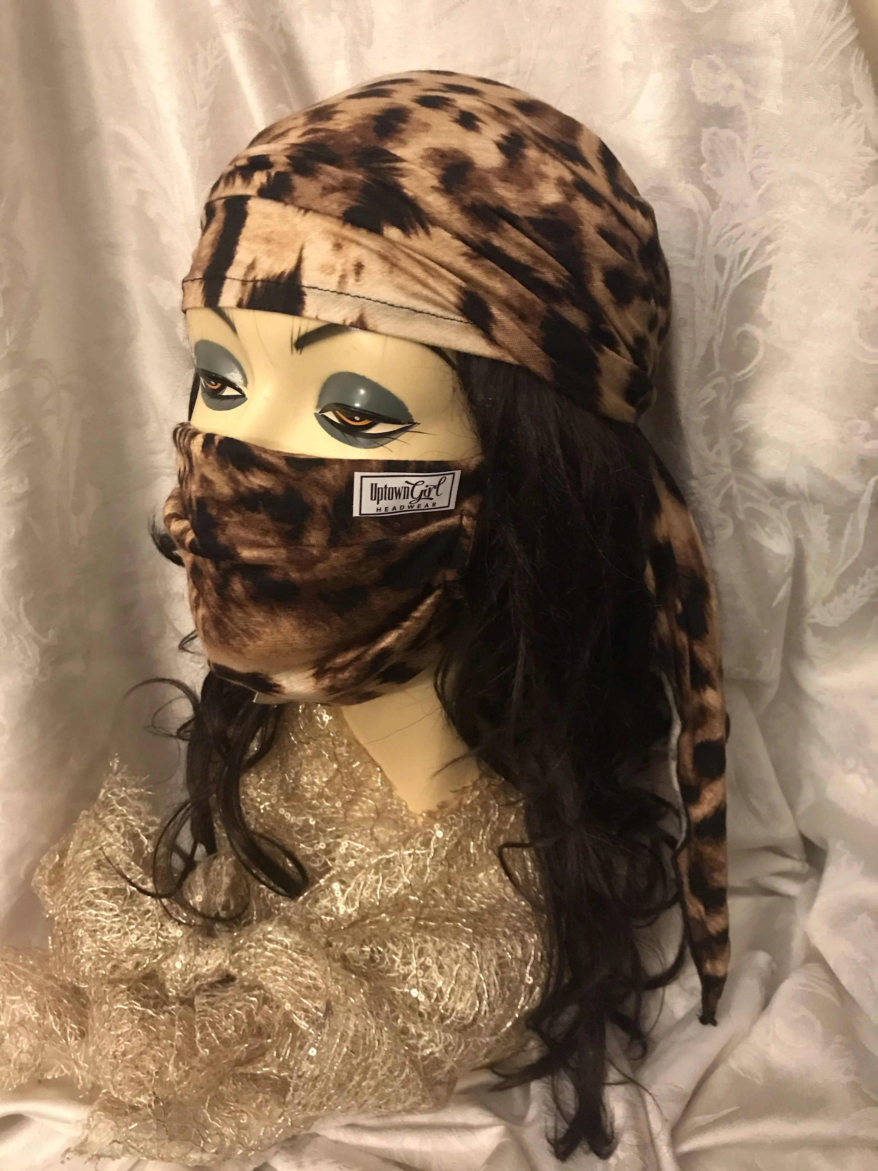 Reusable 2 Layer Face Mask With Soft Fabric & Good Coverage. Animal Print. Made in USA