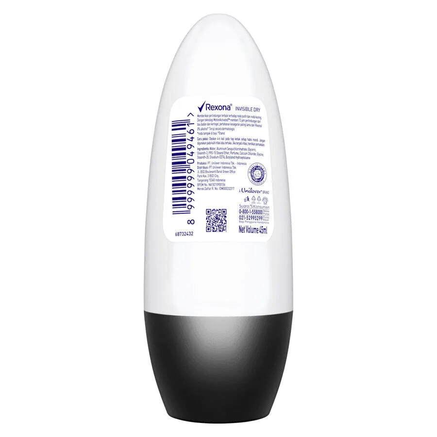 Rexona Women Roll On Deodorant (Invisible Dry) 45ml