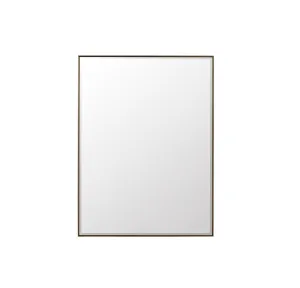 Rohe 30" Rectangular Mirror in Champagne Brass