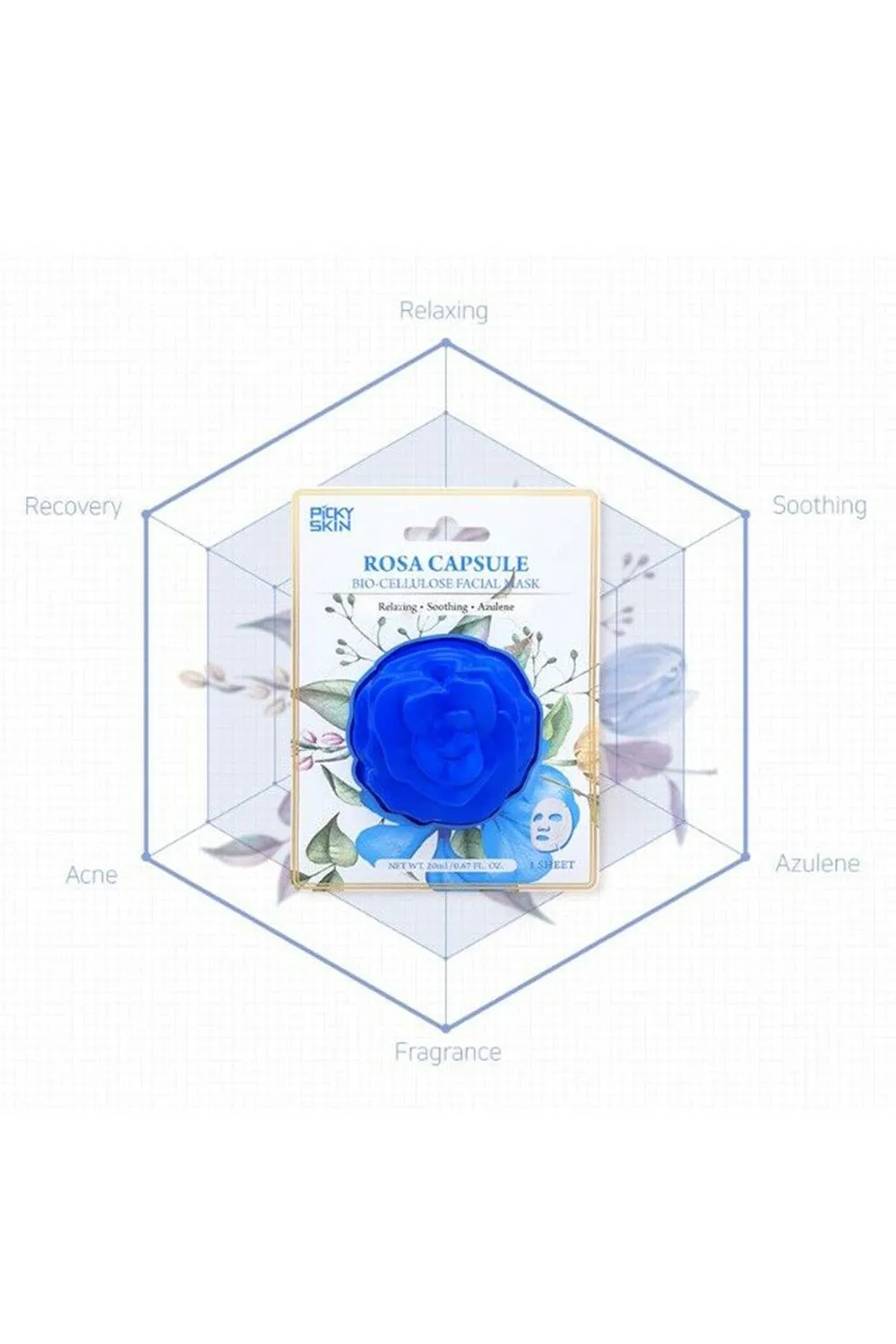 Rosa Capsule Bio-Cellulose Facial Mask Set (3PCS) K-Beauty