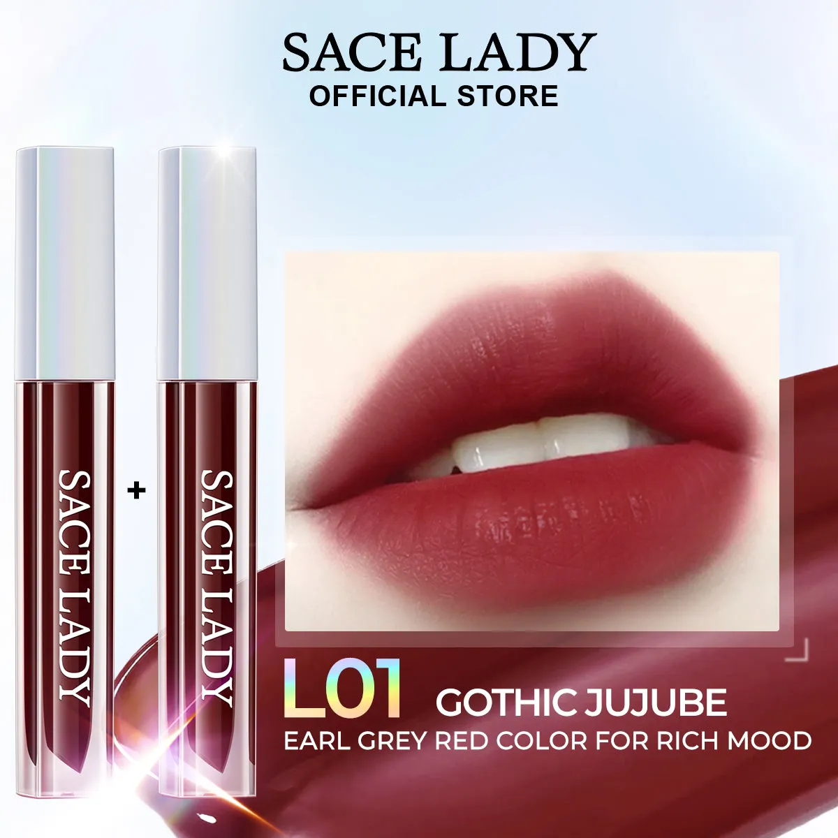 SACE LADY Long-Lasting, Mask-Proof Matte Lip Tint – Waterproof & Lightweight