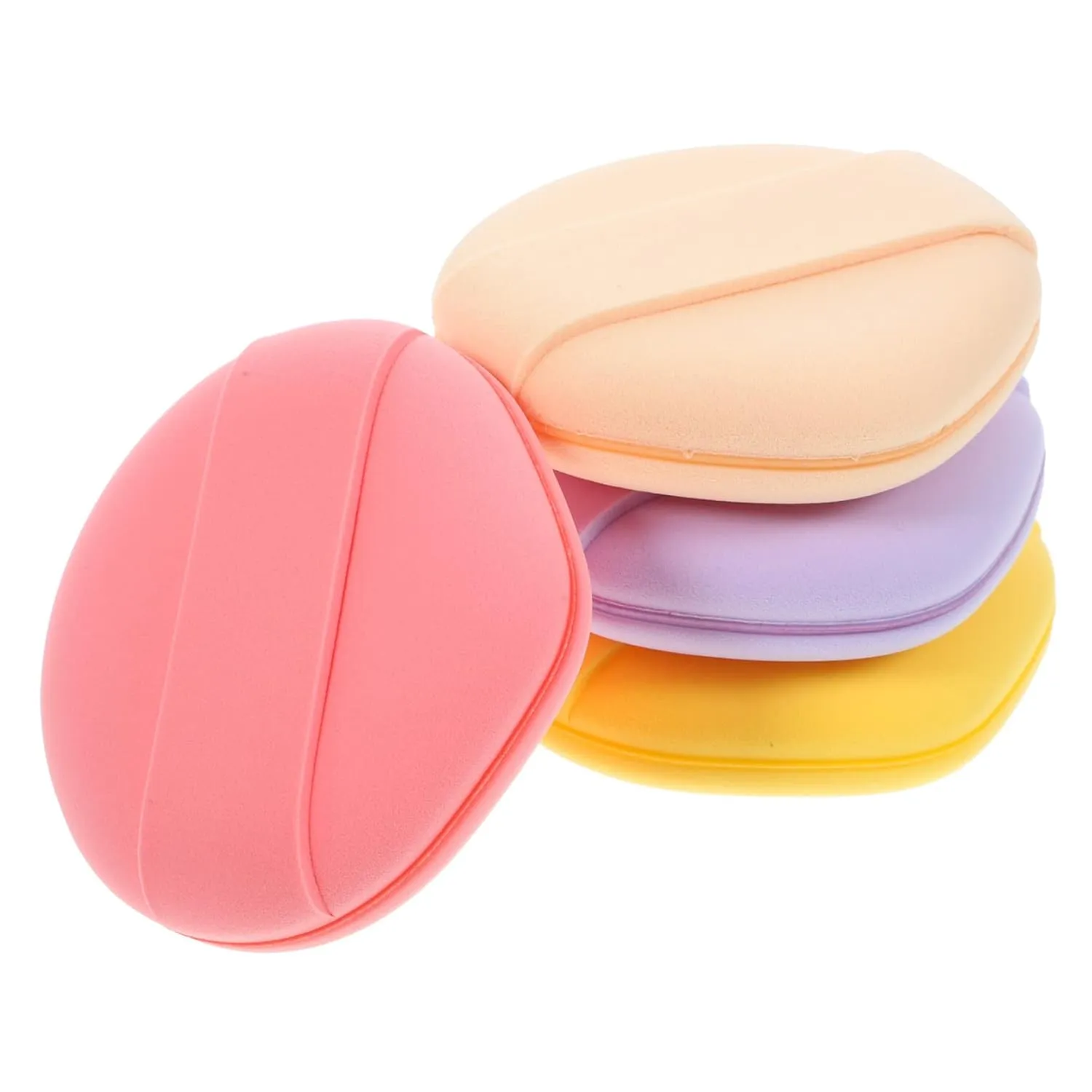 SAFIGLE 4Pcs Makeup Sponge Dual Sided Powder for Cream Foundation Concealer Soft Skin Friendly Foam Applicators for Blending Easy Cleaning