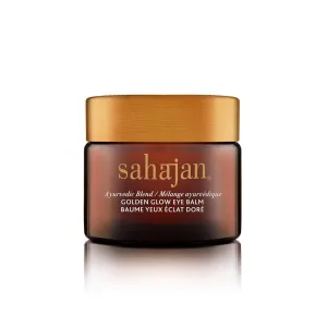 Sahajan Golden Glow Eye Balm | Anti-Aging Cream Reduce Dark Under Eye Circles, Eye bags, Wrinkles, Fine Lines Softens, Firms & Restores Skin Elasticity Made With Ghee, Gotu Kola, & Rose Oil .5oz