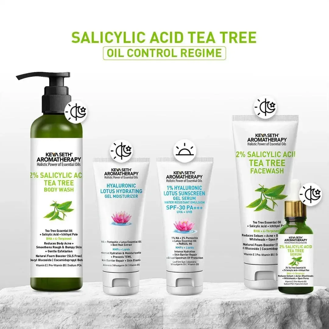 Salicylic Acid Tea Tree Body Wash, BHA   Terpineol, Body Acne & Exfoliation, Natural Glucoside Foaming, Dead Skin Removal, Ichthyol Pale, Vitamin E,B5