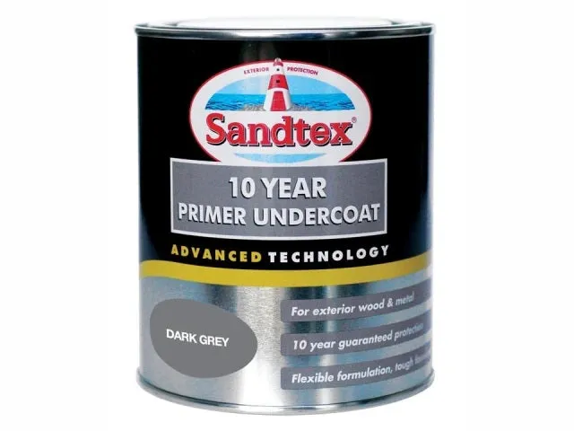 Sandtex 10 Year Primer Undercoat Dark Grey 750ml