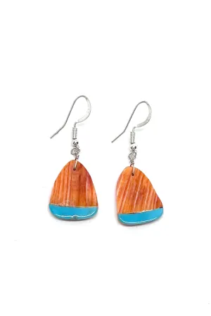 Santo Domingo Spiny Shell and Turquoise Earrings