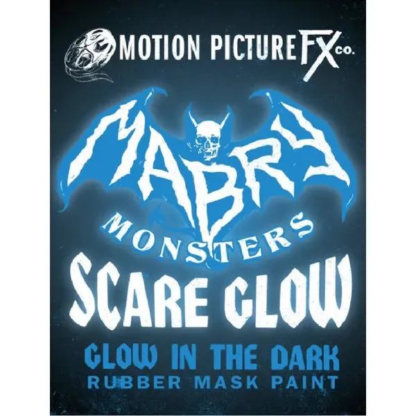 SCARE GLOW "Glow In The Dark" Rubber Mask Paint - 4 oz.
