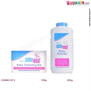 SEBAMED Baby Cleansing Bar 100g & Powder 200g ( Combo Pack )