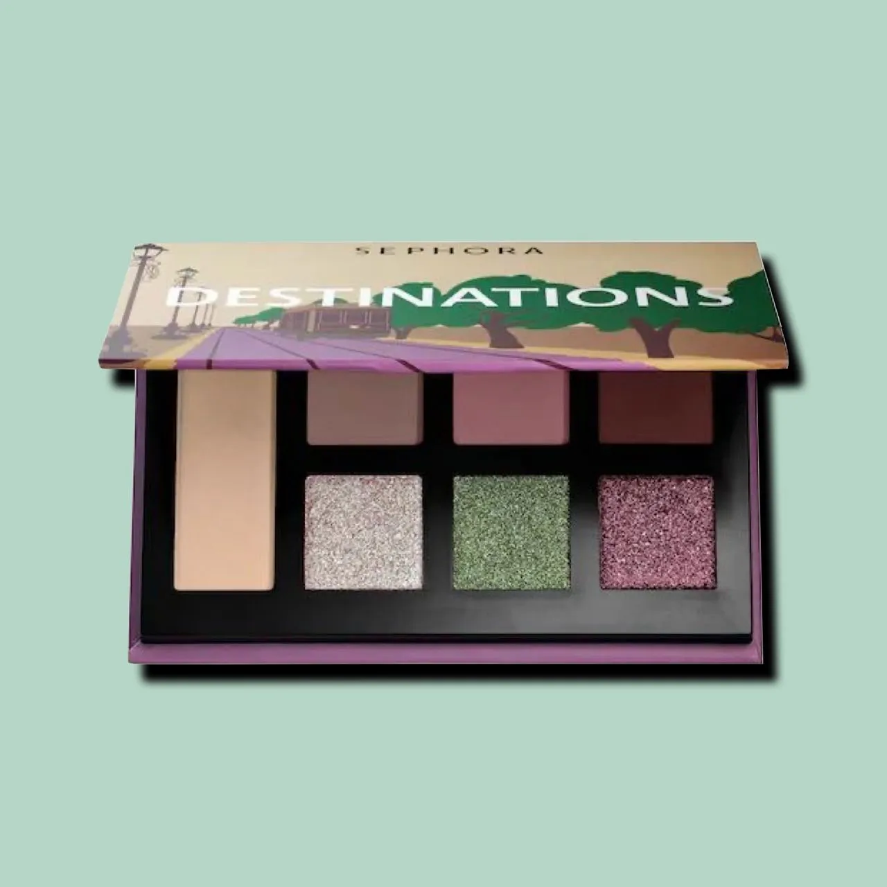 SEPHORA destinations eyeshadow palette علبة ظلال العيون من سيفورا￼￼