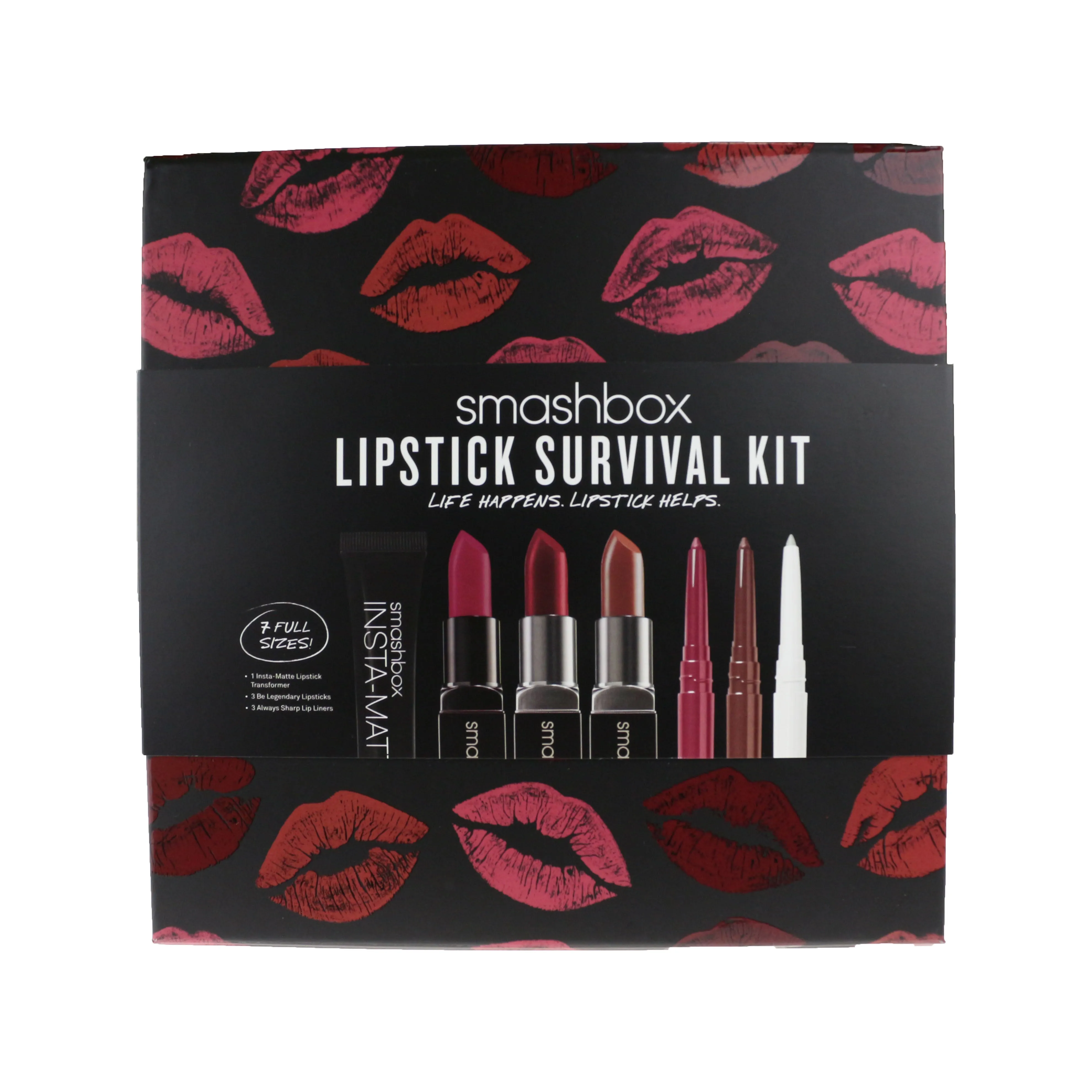 Smashbox Lipstick Survival Kit Life Happens. Lipstick Helps 7 Piece Set New