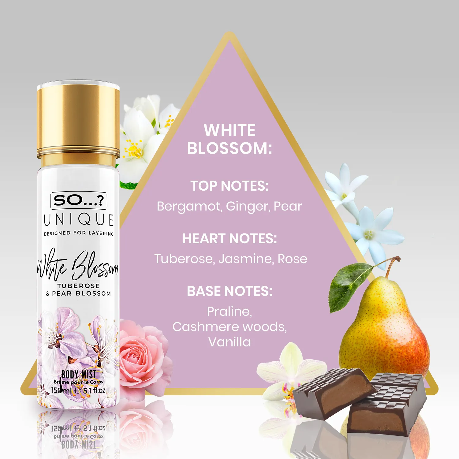 SO...? Unique White Blossom Body Mist