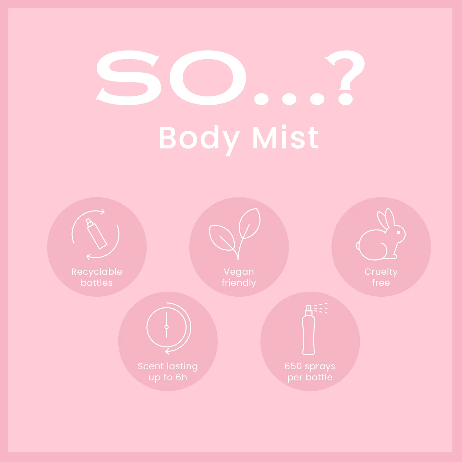 SO…? Vanilla Milkshake Body Mist 100ml