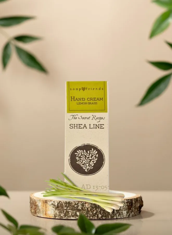 Soap&Friends Invigorating Hand Cream 20% Shea Butter Lemon Grass - Energizing Formula, 80 ml