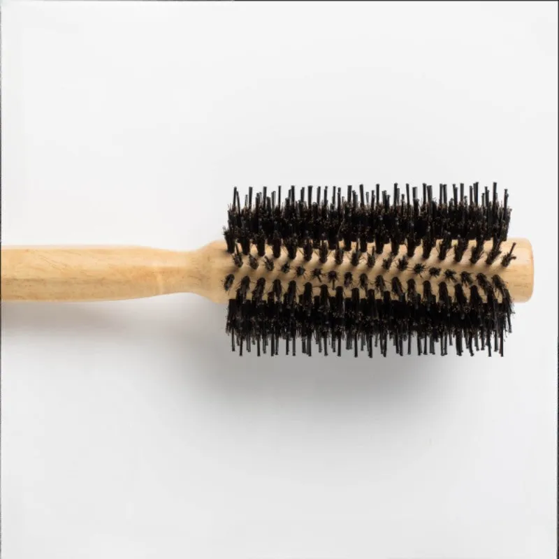 Soft Round Brush with Boar Bristles for Blow Drying