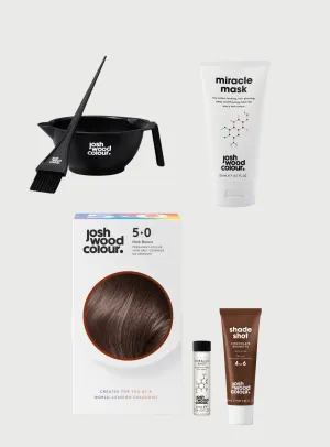 Starter Kit - 5.0 Perm kit, Miracle Shot, Chestnut Shade Shot x 1, Bowl & Brush, Miracle Mask