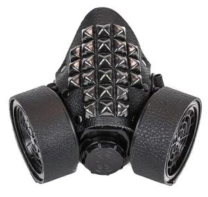Studded Leather Gas Mask
 Pyramid Studded