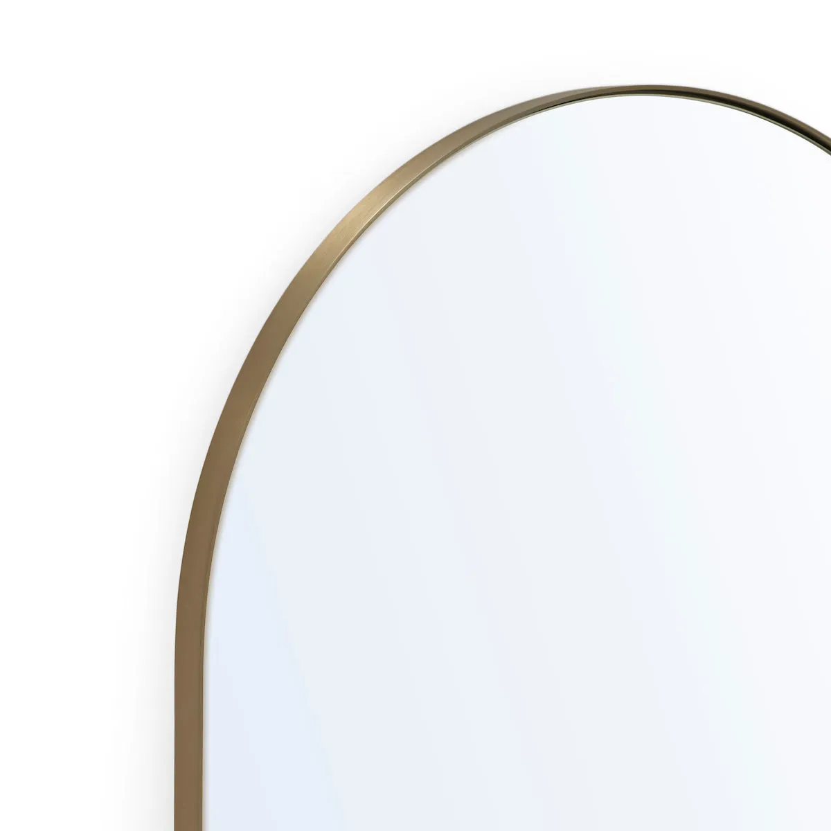 Studio Large Oval Mirror, Brass