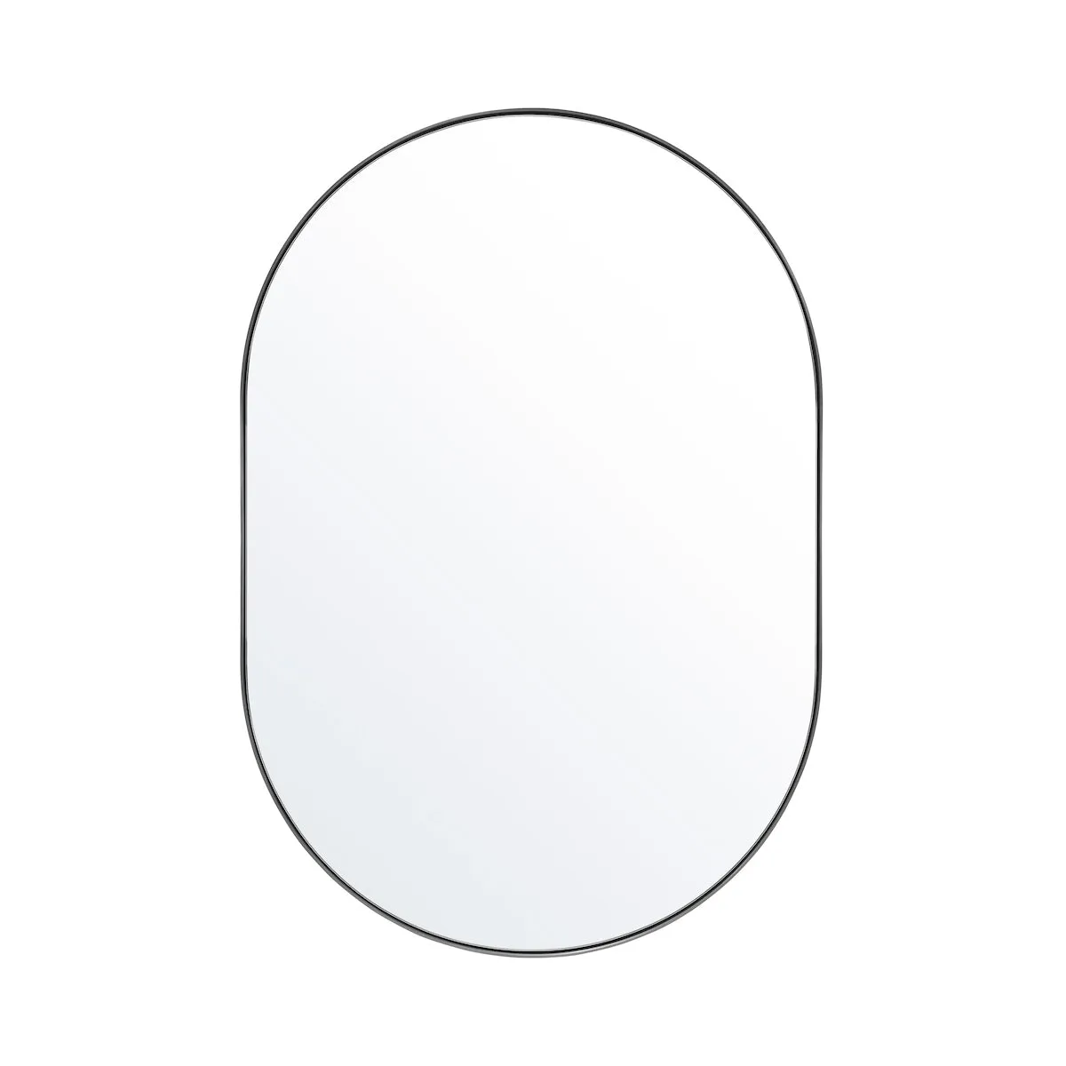 Studio Small Oval Mirror, Gunmetal
