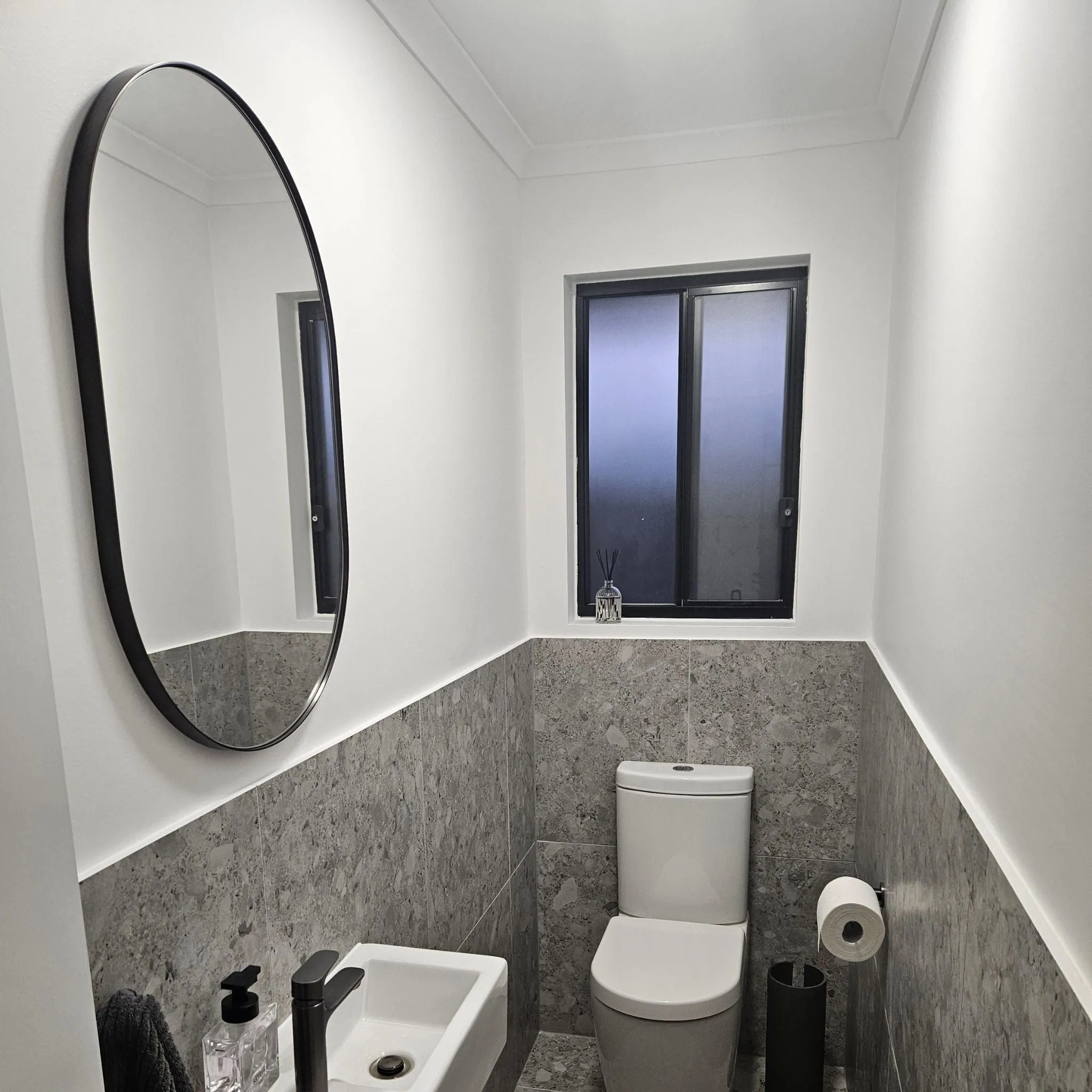 Studio Small Oval Mirror, Gunmetal
