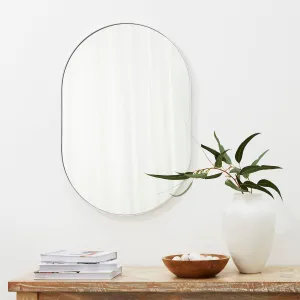 Studio Small Oval Mirror, White