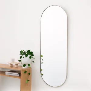 Studio Tall Oval Mirror, Brass