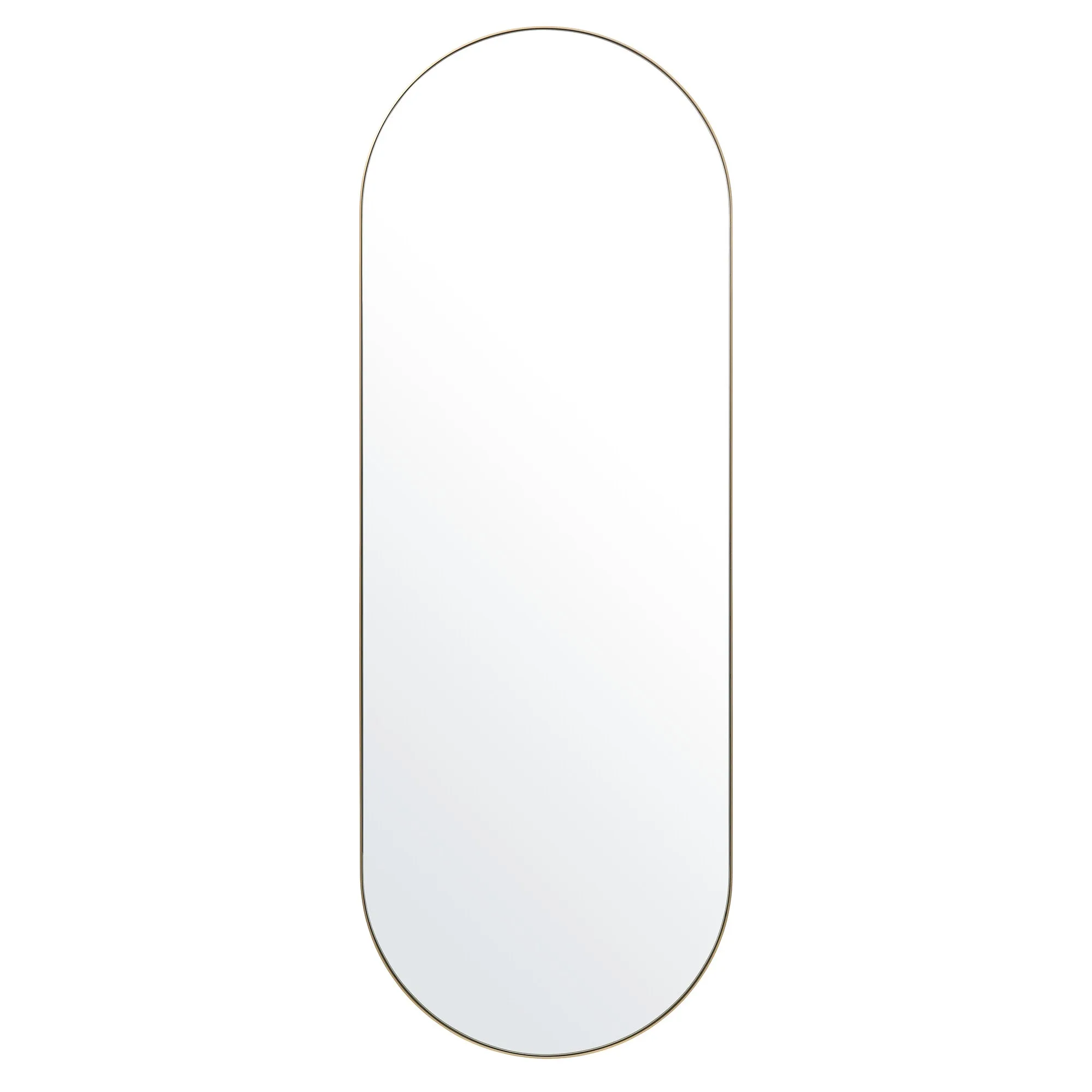 Studio Tall Oval Mirror, Brass