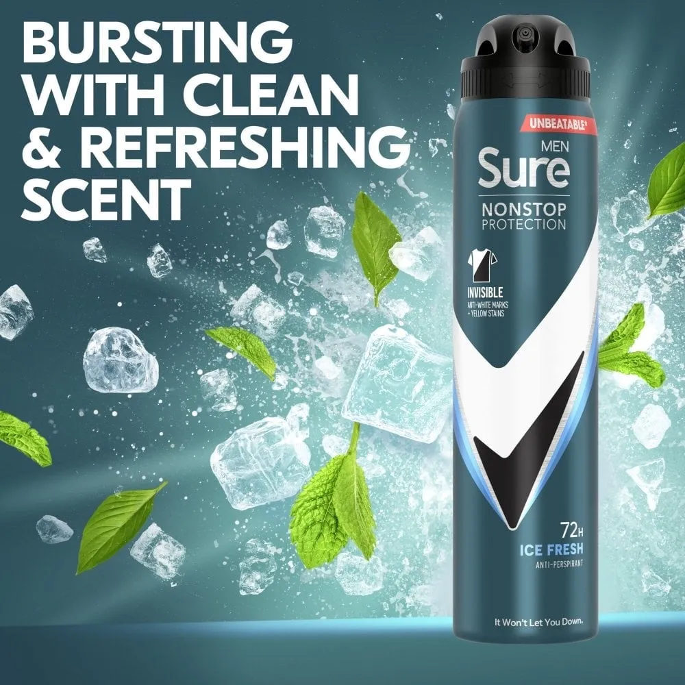 Sure Men's Anti-Perspirant Deodorant Spray Variety Pack 3 x 250ml