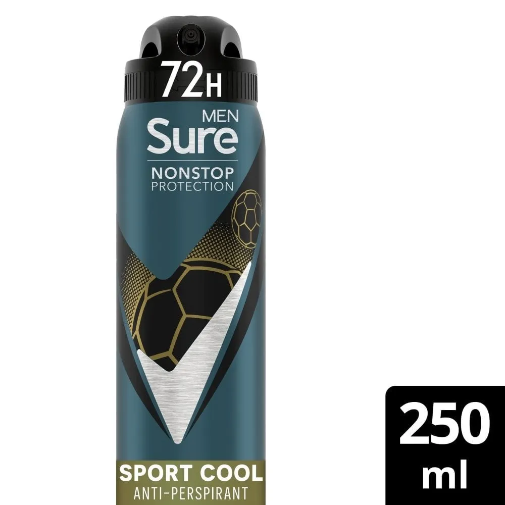 Sure Men's Anti-Perspirant Deodorant Spray Variety Pack 3 x 250ml