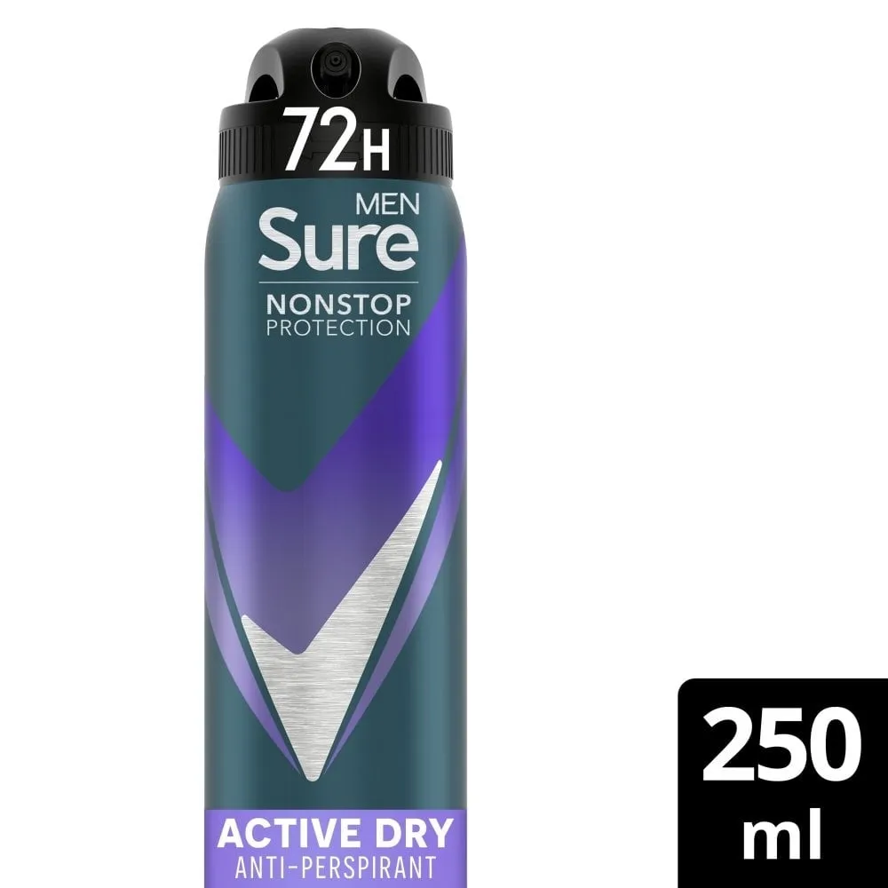 Sure Men's Anti-Perspirant Deodorant Spray Variety Pack 3 x 250ml
