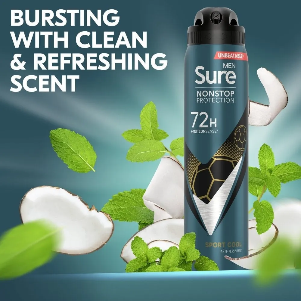 Sure Men's Anti-Perspirant Deodorant Spray Variety Pack 3 x 250ml
