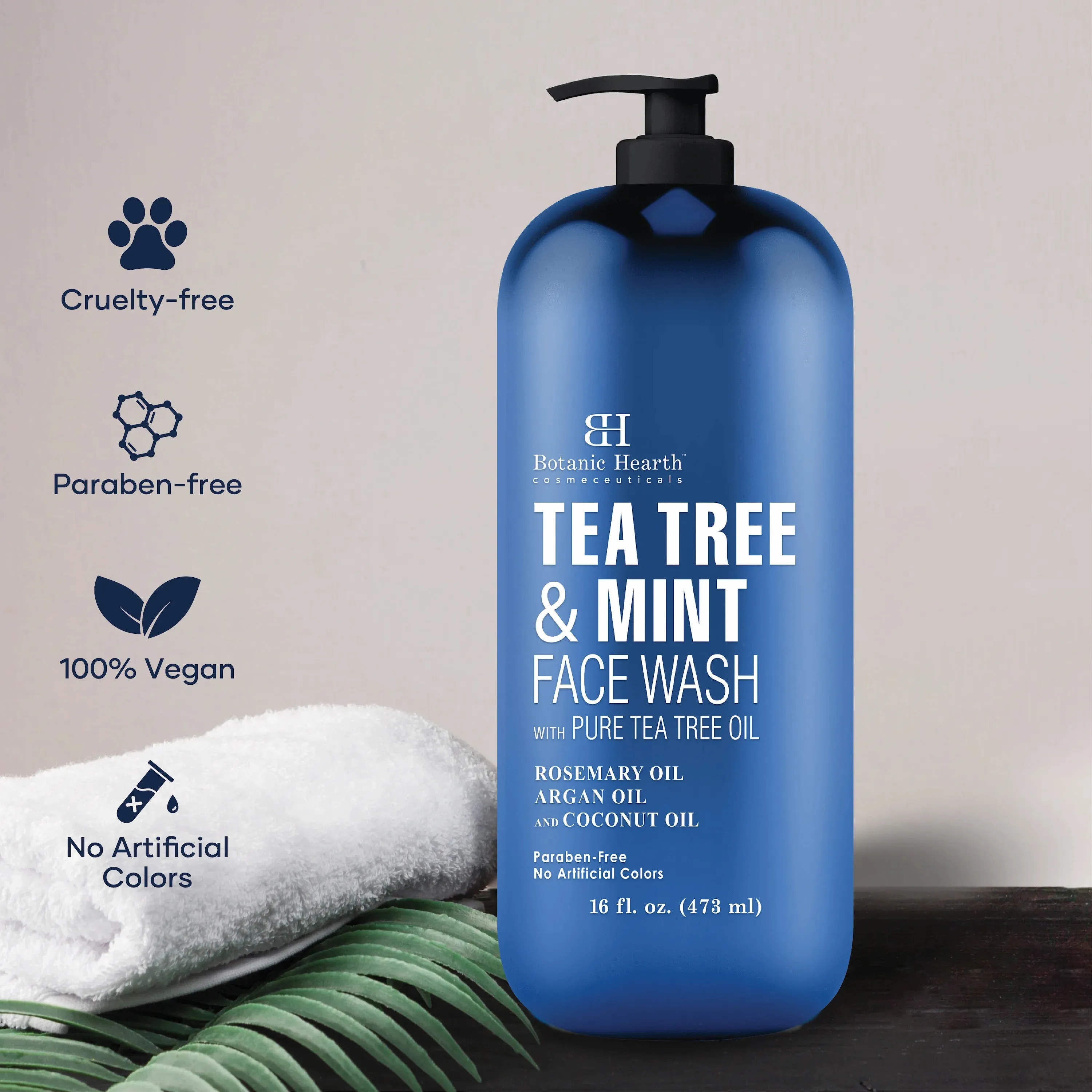 Tea Tree and Mint Face Wash with Rosemary Oil | 16 fl oz