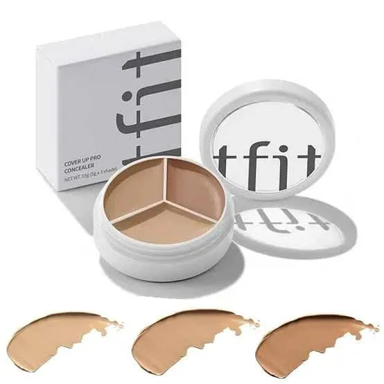 Tfit Cover Up Pro Concealer Palette 3 in 1 Full Coverage Color Correcting Cream