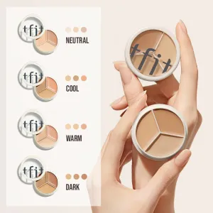 Tfit Cover Up Pro Concealer Palette 3 in 1 Full Coverage Color Correcting Cream