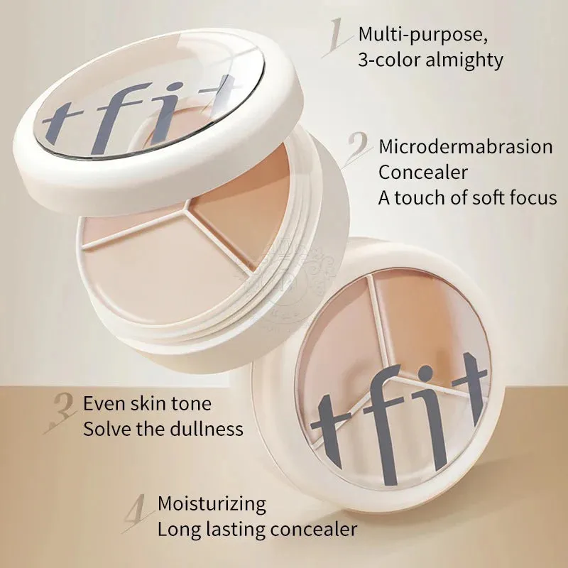 Tfit Cover Up Pro Concealer Palette 3 in 1 Full Coverage Color Correcting Cream