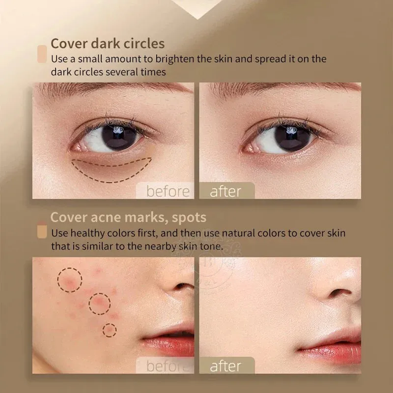 Tfit Cover Up Pro Concealer Palette 3 in 1 Full Coverage Color Correcting Cream