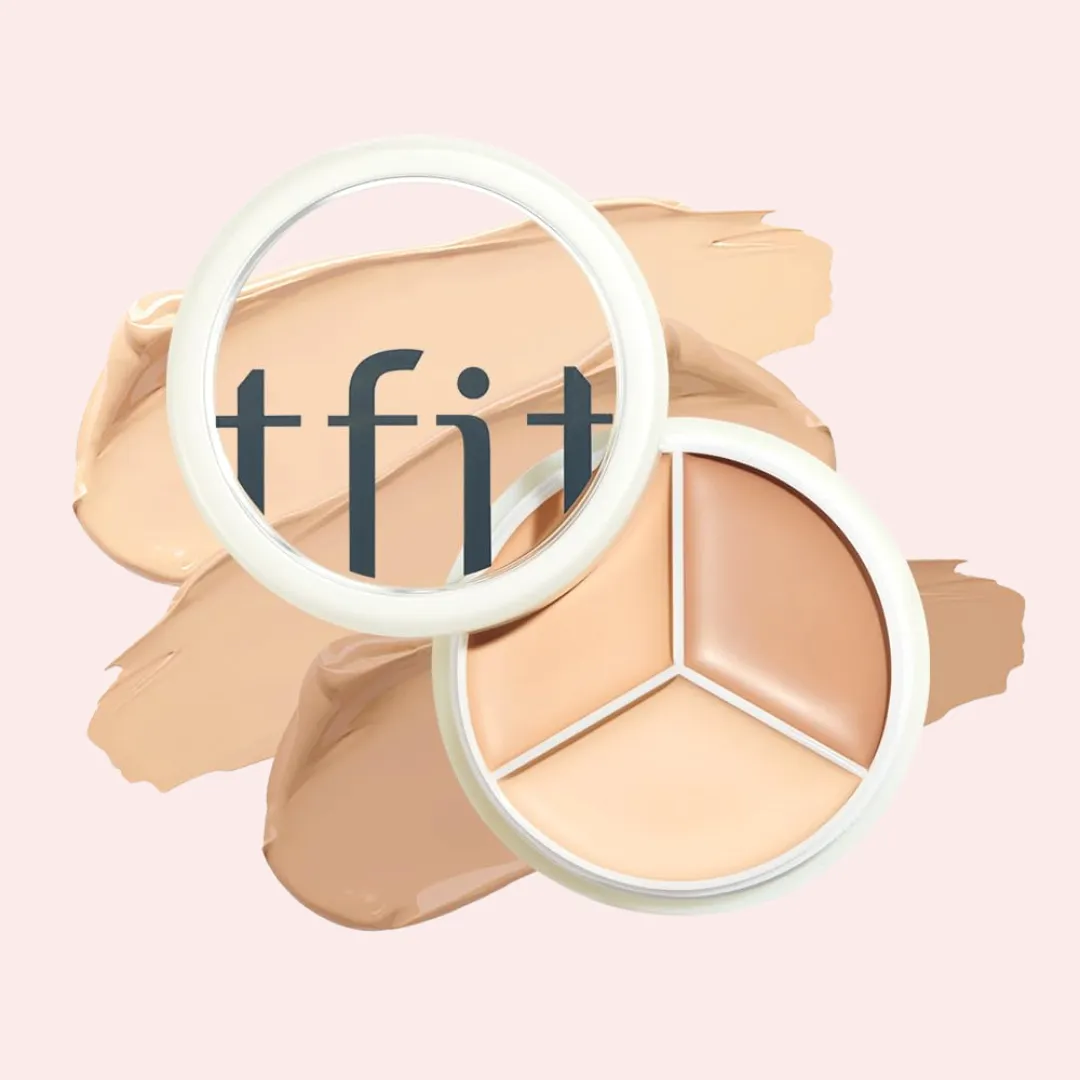 Tfit Cover Up Pro Concealer Palette 3 in 1 Full Coverage Color Correcting Cream