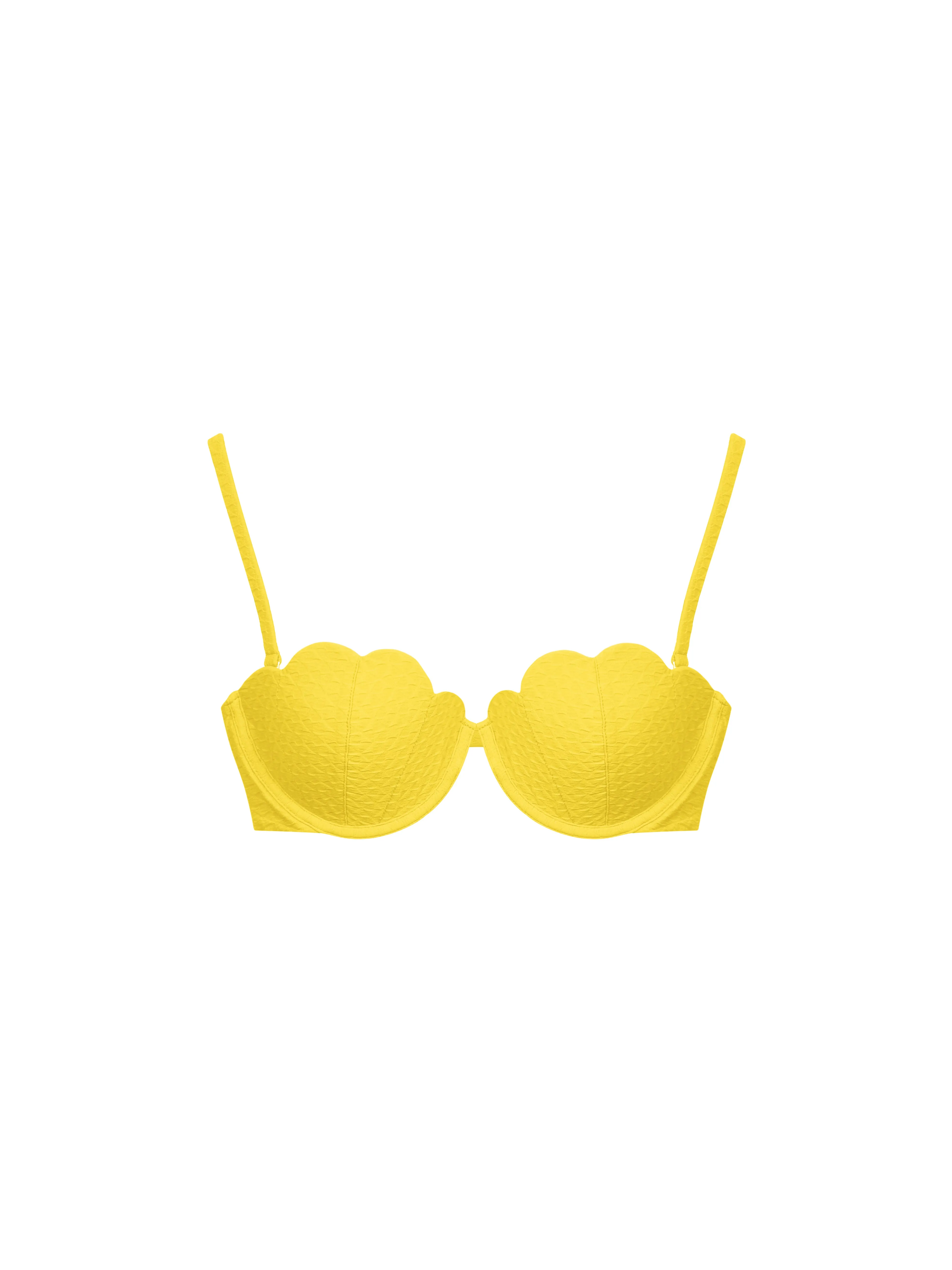 The Contour Bra - Lemon (Embossed)