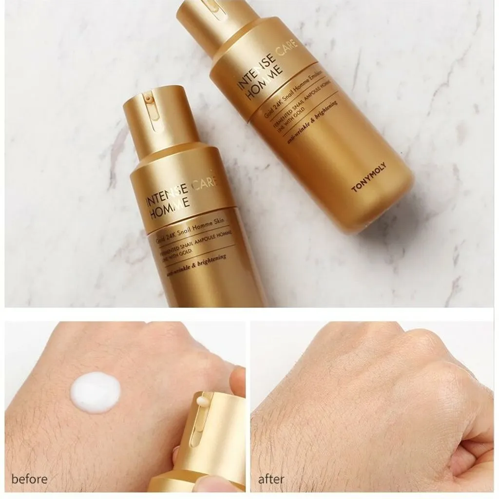 TONYMOLY Intense Care Gold 24K Snail Homme Emulsion مستحلب الحلزون للعناية المركزة بالذهب