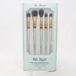 Too Faced Mr. Right 5-Piece Eye Shadow Brush Set  / New With Box