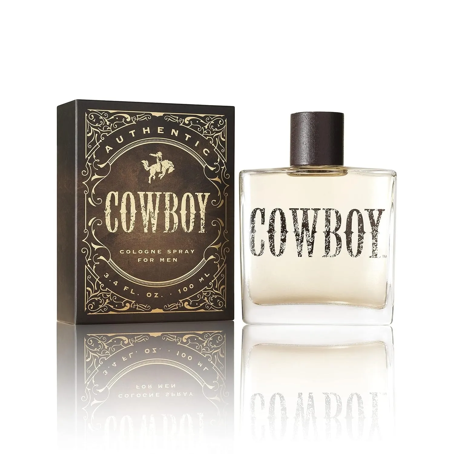 Tru Western Cowboy Men's Cologne, 3.4 fl oz (100 ml) - Woodsy, Warm, Rugged