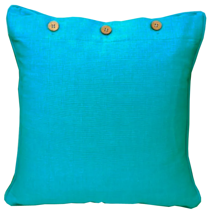 Turquoise Cotton Cushion Cover