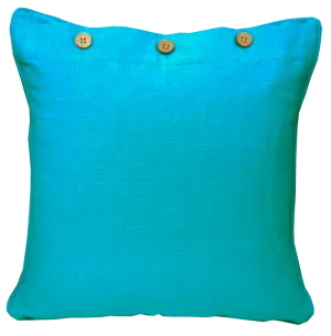 Turquoise Cotton Cushion Cover