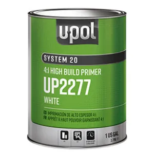 U-Pol 2277 4:1 2K High Build White Primer  W/ Standard Hardener