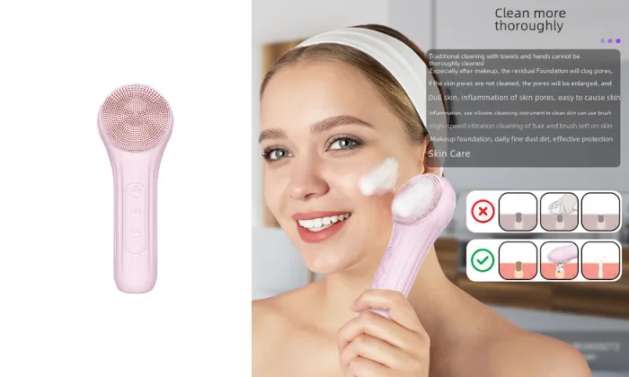 Ultrasonic Silicone Facial Cleansing Device