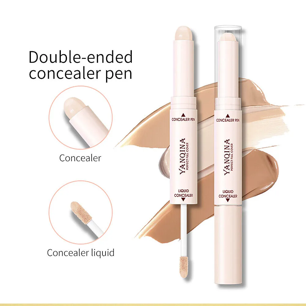 US 2-in-1 Dual Head Stick Liquid Concealer Hydrating Contouring Full Matte Cover