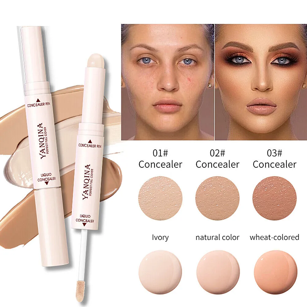 US 2-in-1 Dual Head Stick Liquid Concealer Hydrating Contouring Full Matte Cover