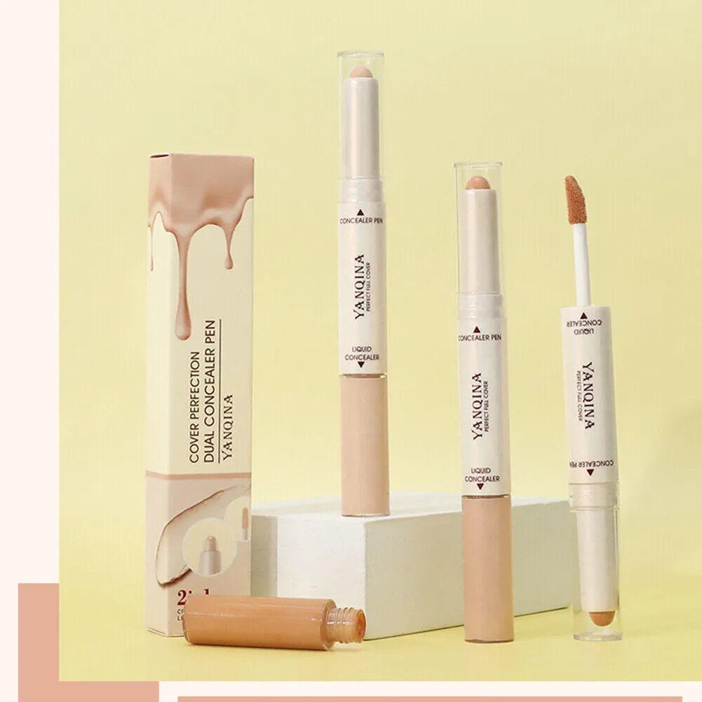 US 2-in-1 Dual Head Stick Liquid Concealer Hydrating Contouring Full Matte Cover